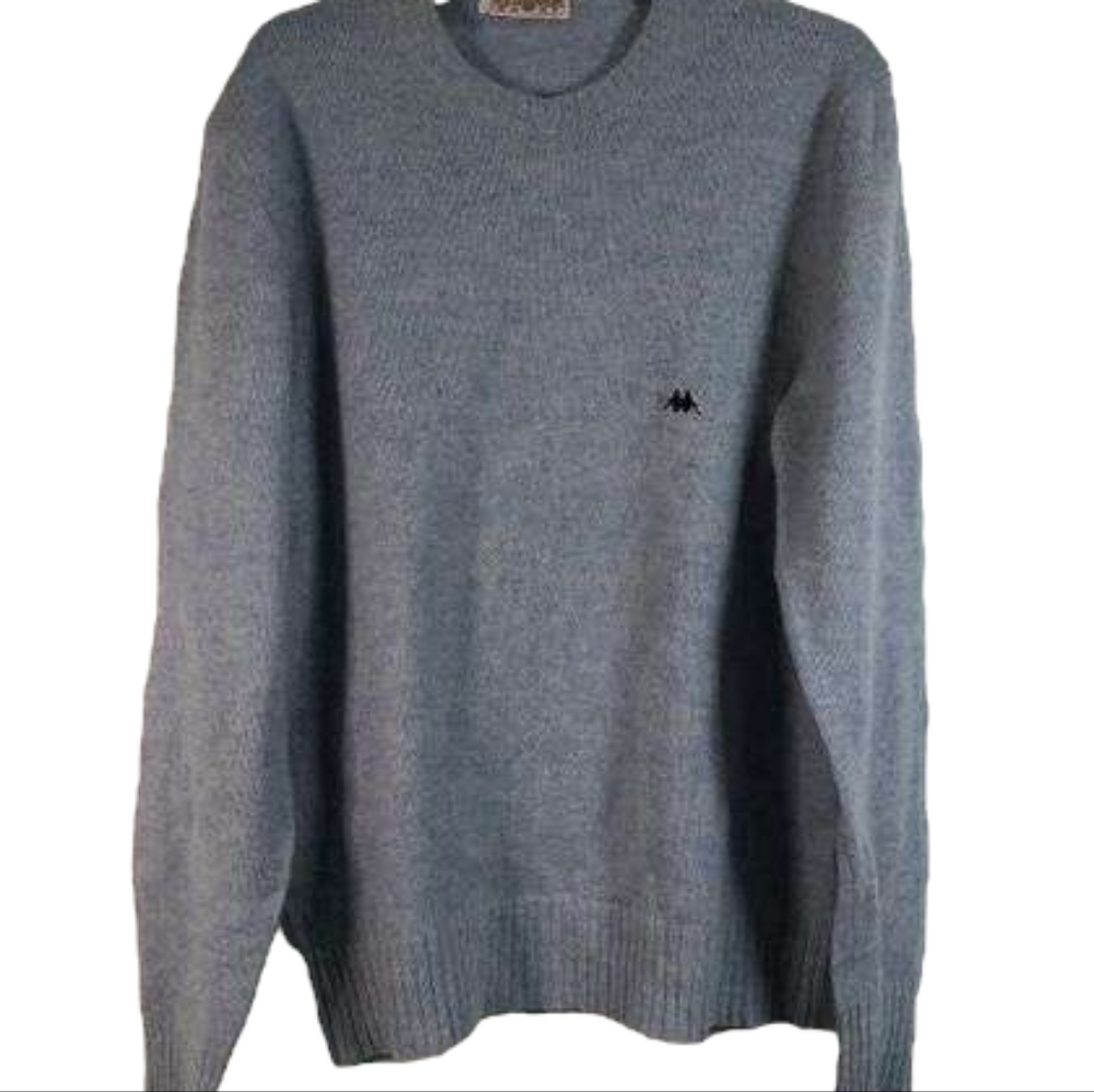 Vintage VTG Kappa Shetland Wool Sweater in Lt Blue sz M L